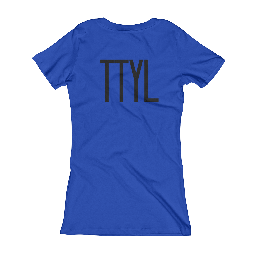 TTYL on back V-Neck T-shirt - Shop Clothes For Women and Kids | Ennyluap