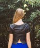 Women's Vegan Leather Zip Back Top - Shop Clothes For Women and Kids | Ennyluap