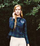 Women's Equestrian Plaid Lace-Up Top - Shop Clothes For Women and Kids | Ennyluap