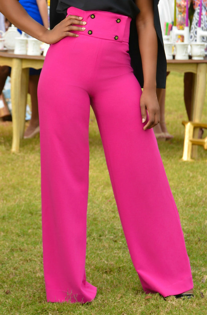 Hot Pink High Waisted Pants Hot Pink High Waisted Pants