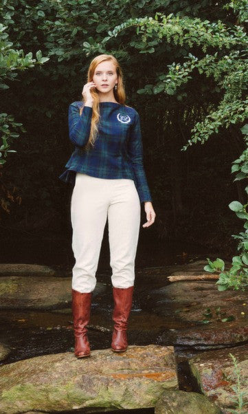 Women's Equestrian Plaid Lace-Up Top - Shop Clothes For Women and Kids | Ennyluap
