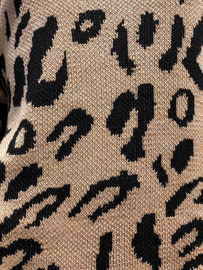 Digital Zoo Tunic Leopard Sweater