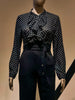 Tea Room Black and White Polka Dot Blouse