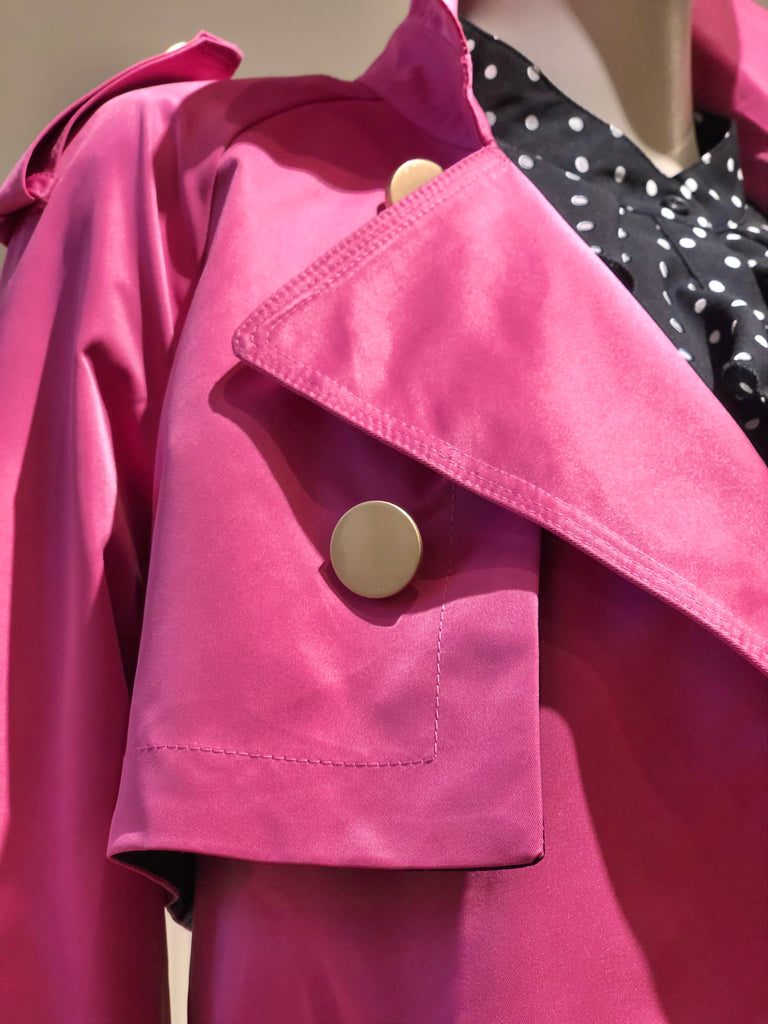 Jolene Pink Trench Coat