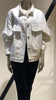 Oversized Ruffle Denim Jacket